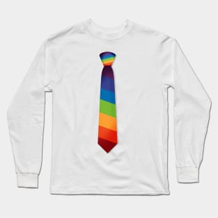 Equality LGBT Gay Lesbian Pride Tie Rainbow Flag Long Sleeve T-Shirt